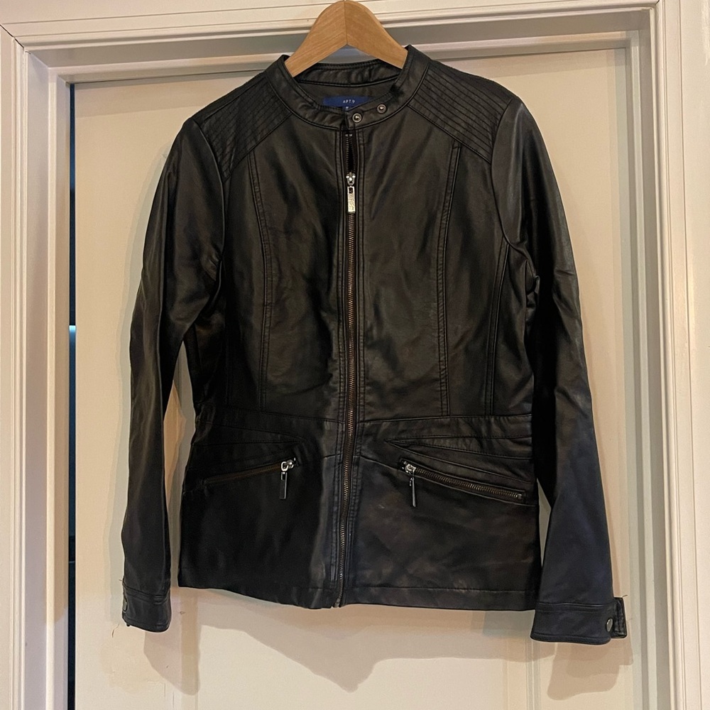 Apt. 9 Women's Black Leather Jacket